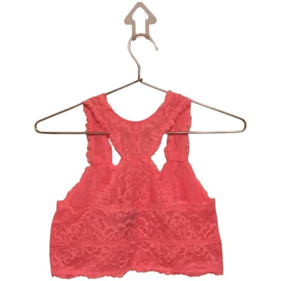 Torrid Lace Racerback Bralette Pink  Plus Size 0 - Picture 2 of 8